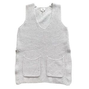 Wilfred Aritzia Chartres Sweater Vest 100% Italian Wool Dove Gray Womens Size S